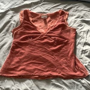 XL Ann Taylor Pink Velour Shell Tank Top Cami